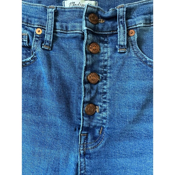Madewell 10" High Rise Skinny Denim Jean Style AF687 SP 20 Mackey Wash - Picture 3 of 7
